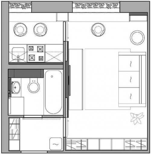 Как расширить пространство в маленькой квартире. 08