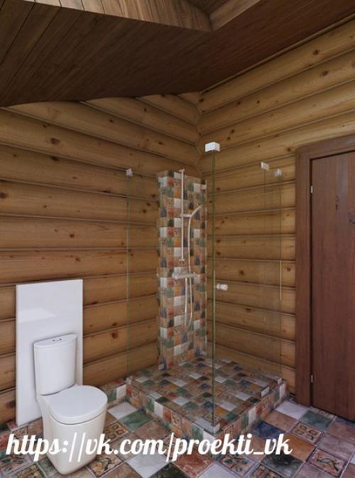 Дом из оцилиндрованного бревна: проект Сергея Ожогина. 09