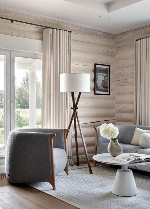 Спокойствие и жизнерадостность: бревенчатый дом 150 м в Подмосковье. 02 Спокойствие и жизнерадостность: бревенчатый дом 150 м в Подмосковье. 02