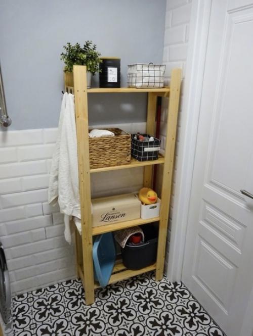 Свежий вариант ремонта ванной комнаты и санузла в светлых тонах. 06