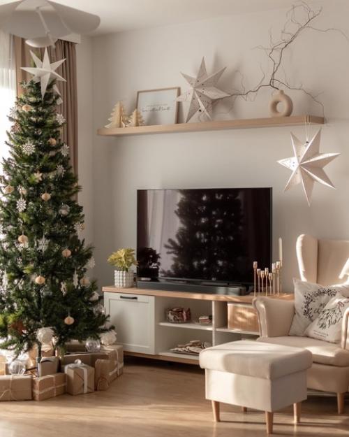 Приятное сочетание бежевого и белого цвета в дизайне уютного дома. 04