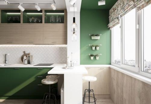 Интерьер кухни площадью 8 кв. 02