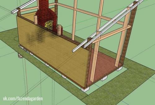 Односкатная крыша. Односкатные крыши самими недорогими и простыми в устройстве считаются. 06
