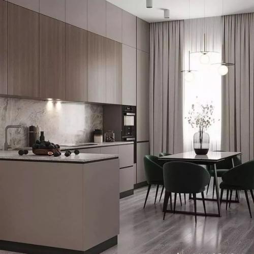 Эстетичный, удобный, продуманный до мелочей интерьер этой кухни - гостиной площадью 27 кв. 02