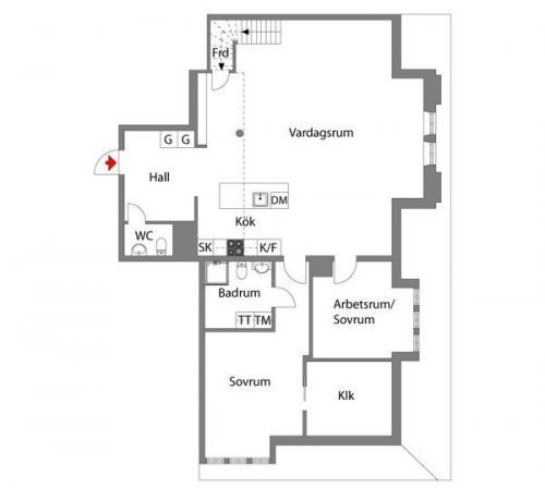 Просторная квартира в Швеции (159 кв. 08