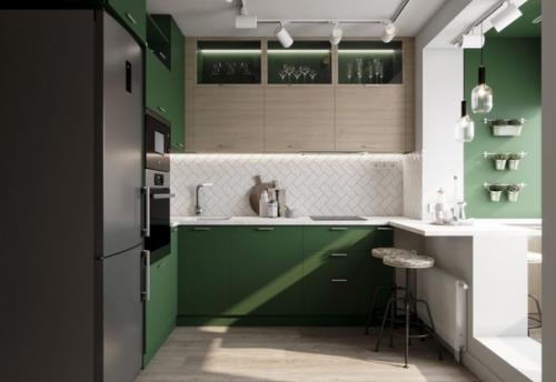 Интерьер кухни площадью 8 кв. 01