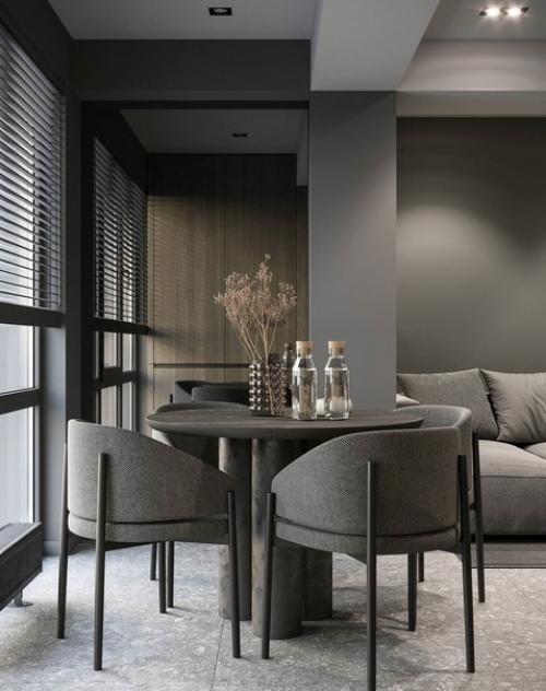 Серый и бежевый - это два универсальных цвета, которые отлично подойдут для интерьера кухни и прихожей. 04