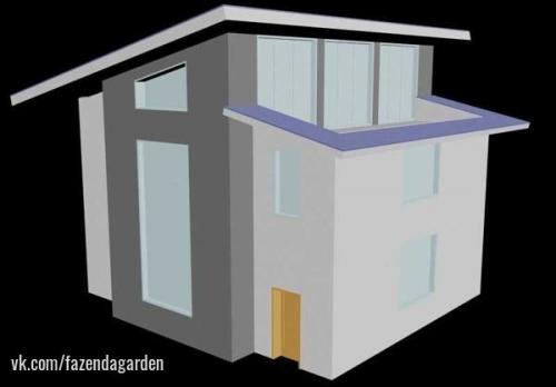 Односкатная крыша. Односкатные крыши самими недорогими и простыми в устройстве считаются. 07