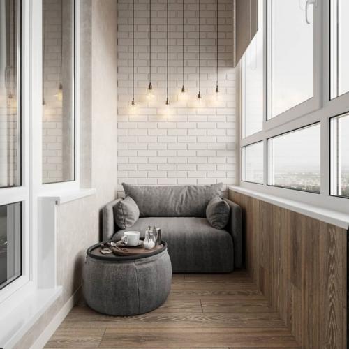 При оформлении интерьера этой кухни - гостиной площадью 17 кв. 06