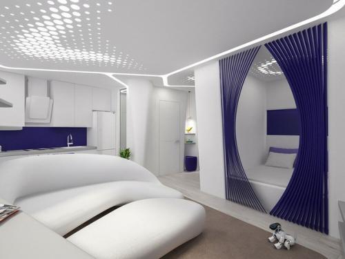 Violet - интерьер однокомнатной квартиры. 03