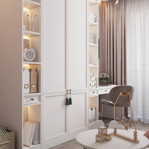 Проект детской комнаты для маленькой принцессы площадью всего 11, 6 кв. 01