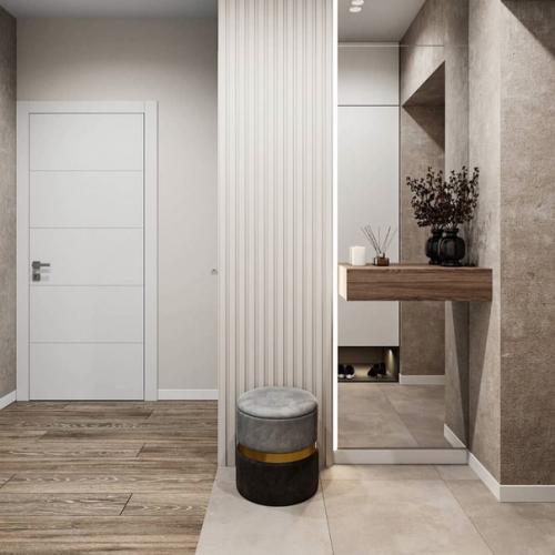 При оформлении интерьера этой кухни - гостиной площадью 17 кв. 08