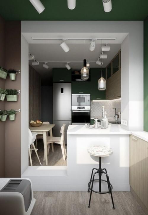 Интерьер кухни площадью 8 кв. 06