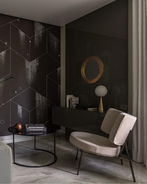 Реализованный лаконичный интерьер квартиры для мужчины. 04