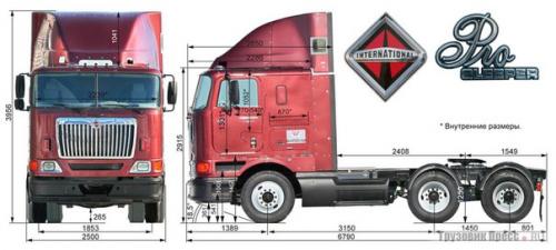Как родной!   Седельный тягач International 9800i SBA 6 х 4 Pro Sleeper (Type L3377, Model GW3). 09
