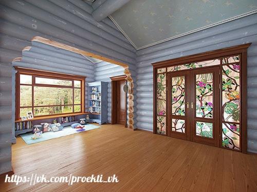 Дом из оцилиндрованного бревна: проект Сергея Ожогина. 06