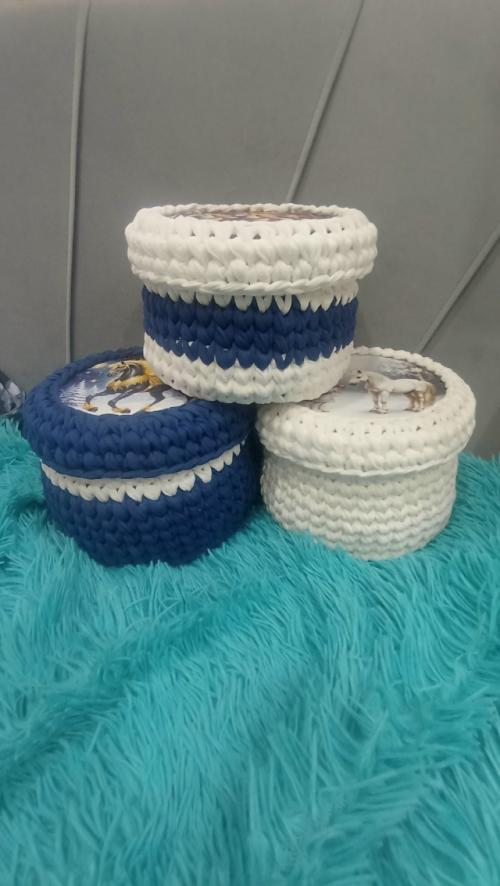 Вязаные корзинки ручной работы - маленькое чудо для вашего дома! 

