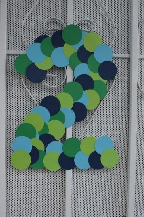 Идеи цифр из различных материалов для декора праздника? 01