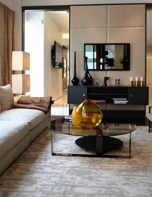 Телевизор- один из главных элементов любой гостиной, и стена за ним заслуживает особого внимания. 03