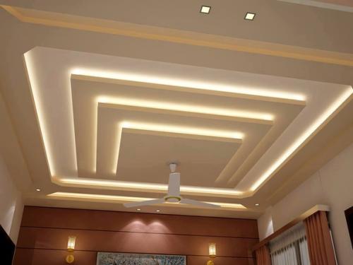 В сочетании с яркой подсветкой, двух - и трехуровневые конструкции из гипсокартона смотрятся необычайно роскошно. 03