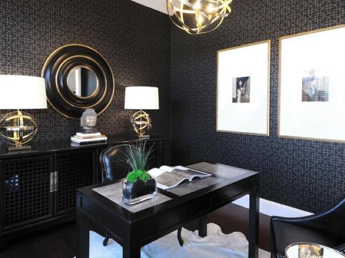 Элегантные апартаменты с синими элементами интерьера. 02