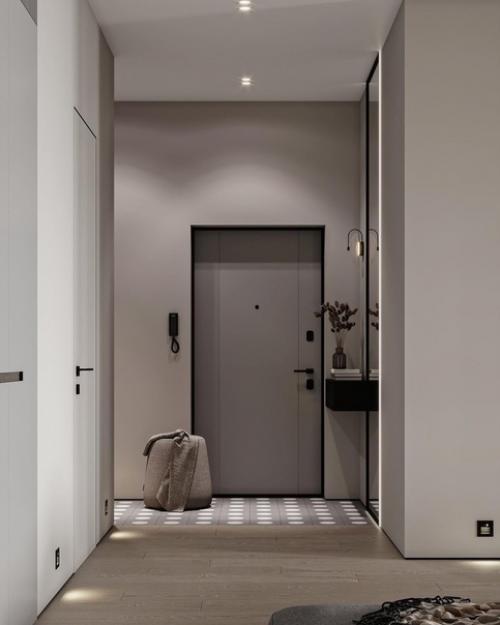 Проект кухни - гостиной и прихожей в современном стиле, созданный талантливыми специалистами Studio21. 06