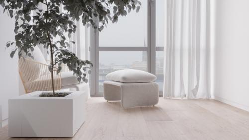 Неплохой дизайн спальни с присоединенной лоджией. 05