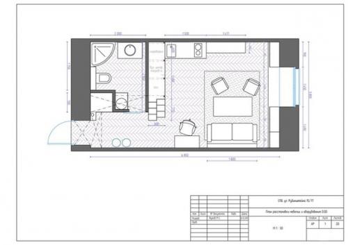 Интерьер уютной квартиры - студии в Санкт-петербурге площадью всего 24 кв. 08