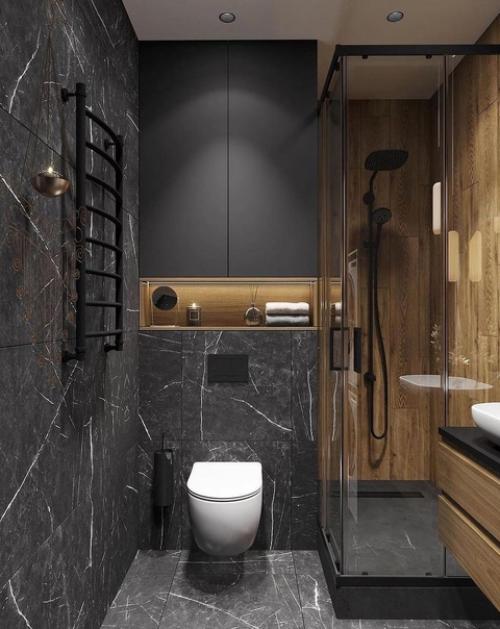 Два варианта оформления ванной комнаты. 06