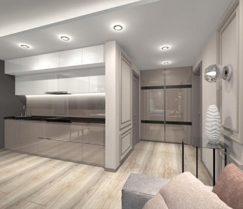 Интерьер кухни - гостиной частного дома в г. Сосногорске. 03