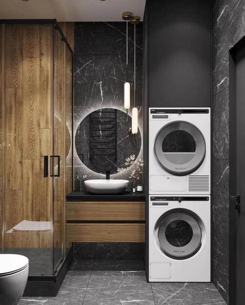 Два варианта оформления ванной комнаты. 08