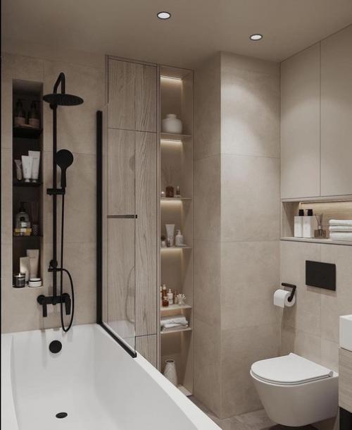 Два варианта оформления ванной комнаты. 01