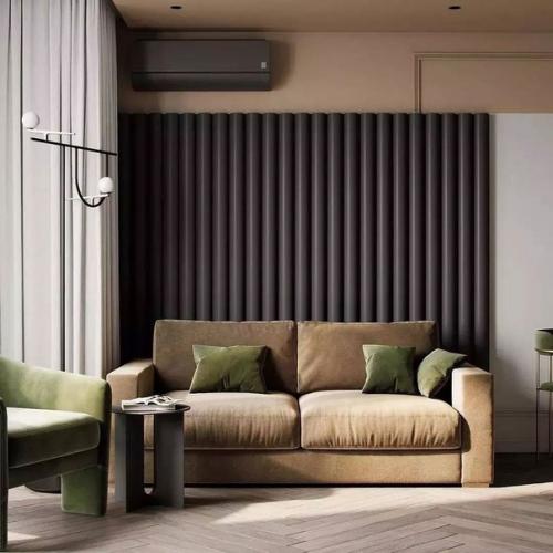 Необычная отделка и грамотный функционал в интерьере кухни - гостиной. 06