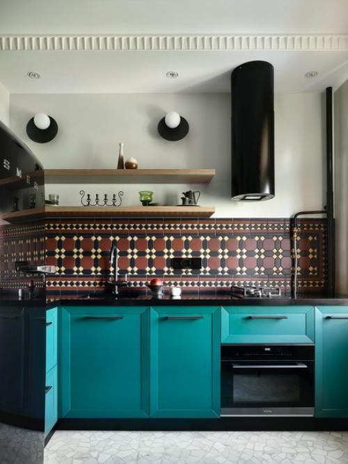 Реализованный интерьер яркой квартиры, площадью 56 кв. 02