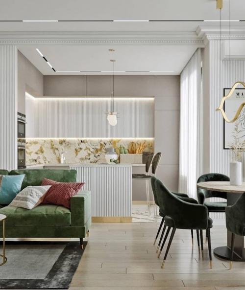 Кухня с островом в этом интерьере меня просто покорила. 02