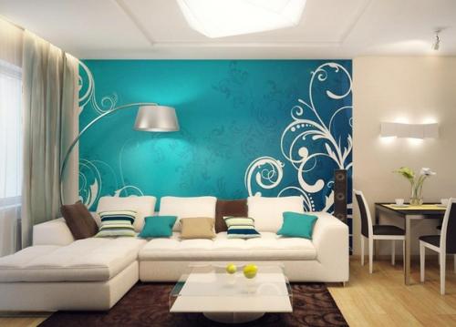 Бирюзовый цвет в интерьере. 01