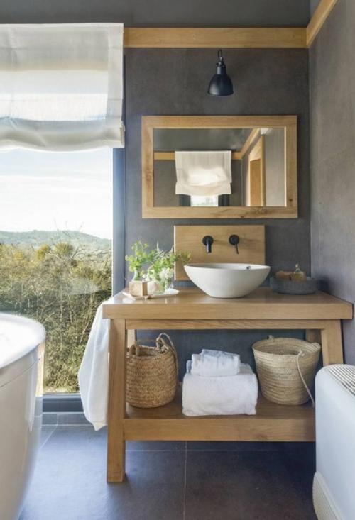 Дом в горах в деревенском стиле с элементами индустриального. 05