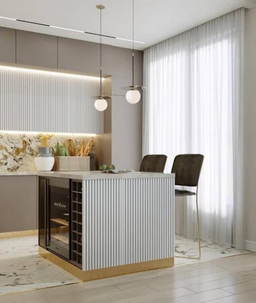 Кухня с островом в этом интерьере меня просто покорила. 01