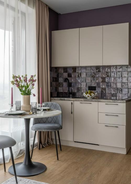 Интерьер квартиры - студии 24, 5 м 2 в ЖК аметист в Москве. 08