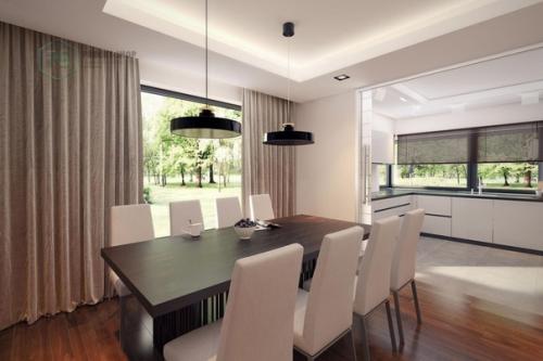 Современный двухэтажный дом с гаражом + интерьер. 07