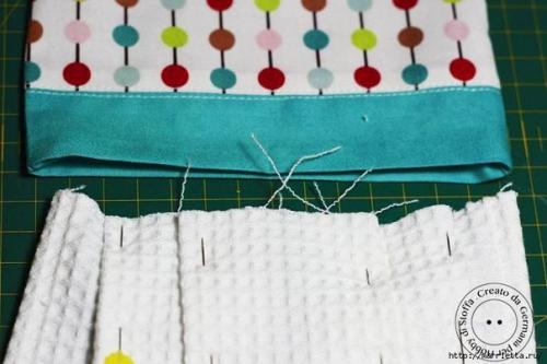 Мы шьем сами кухонное полотенце. 07