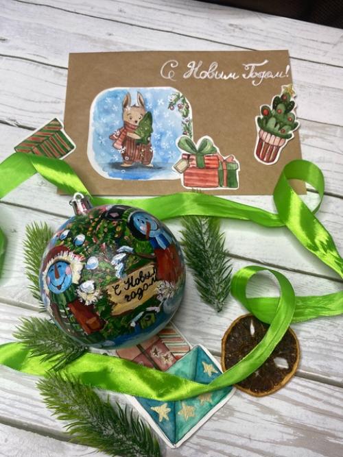 В этом году я сильно запаздываю с росписью новогодних игрушек, но исправляюсь и спешу порадовать всех вас! 04