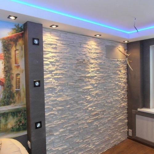 Укладка декоративного камня на стену. 08