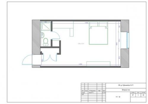 Интерьер уютной квартиры - студии в Санкт-петербурге площадью всего 24 кв. 07