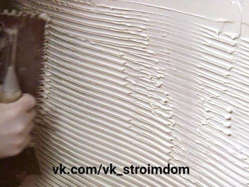 Укладка декоративного камня на стену. 01