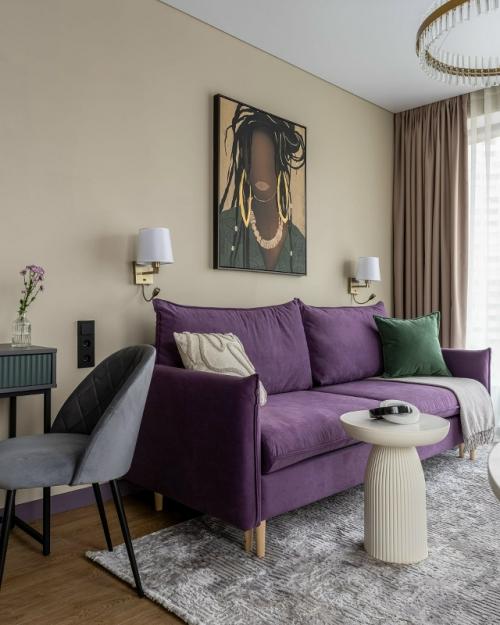 Интерьер квартиры - студии 24, 5 м 2 в ЖК аметист в Москве. 02