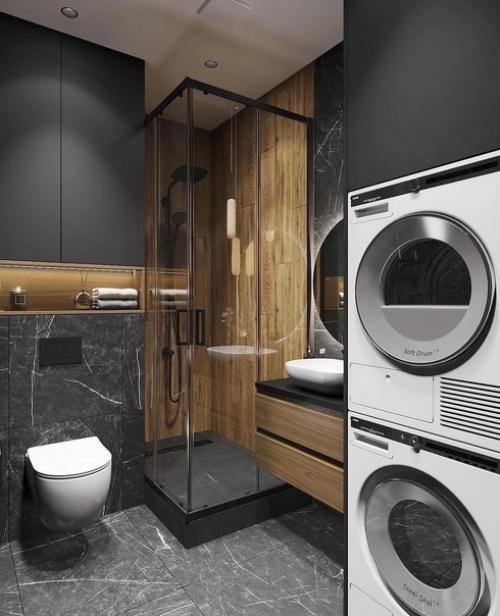 Два варианта оформления ванной комнаты. 09