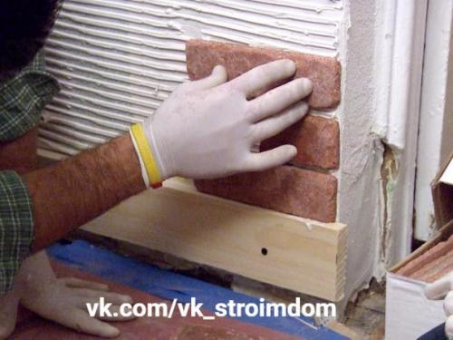 Укладка декоративного камня на стену. 02