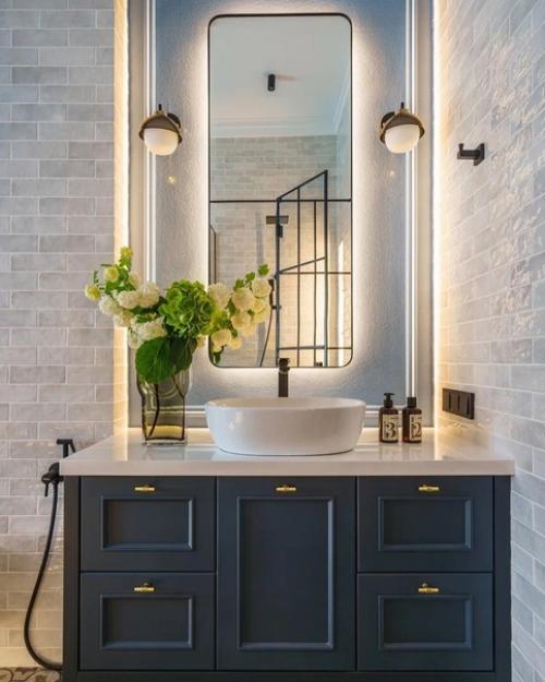 Очень красивый интерьер ванной комнаты! 05