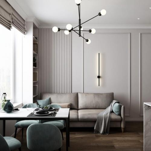 Проект кухни - гостиной (17, 67 кв. 02